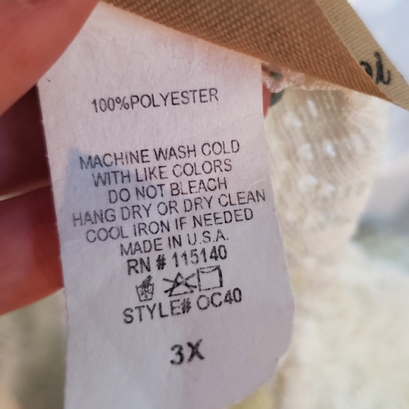 Ella Samani Boho Flower Lacr Topper Or Swim Cover-up 3X NWOT - Picture 8 of 8